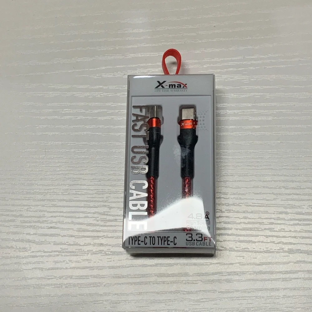 Red USB-C to USB-C Cable